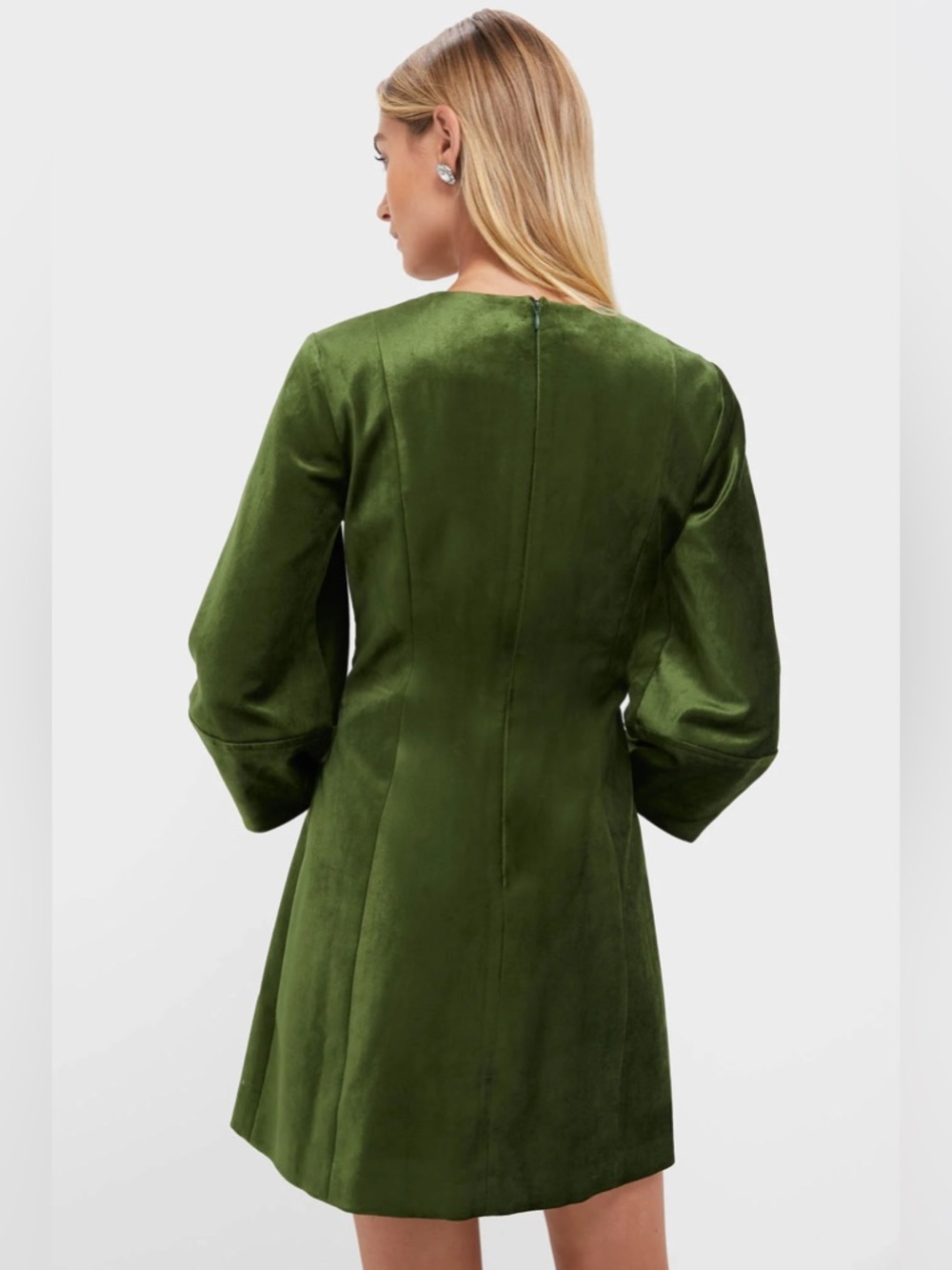 Tuckernuck Green Velvet Mayson Dress Size 10 - Picture 3 of 14
